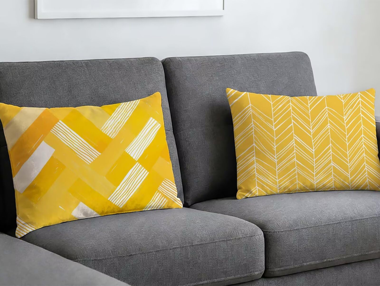 Taie oreiller 70x90 jaune en velours pour sublimer votre canapé de salon