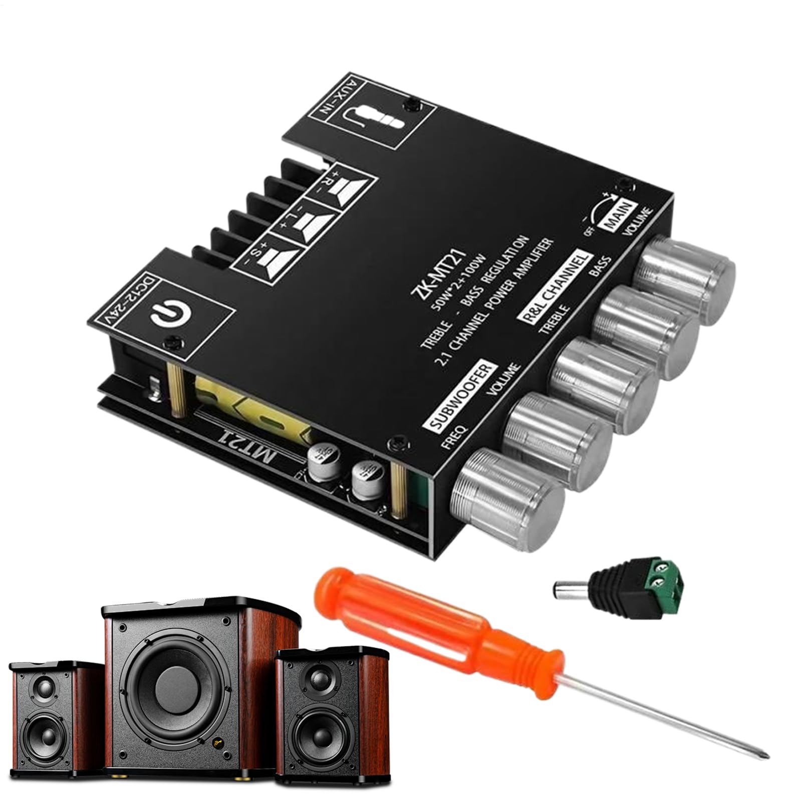 Module d'amplification audio home cinéma avec réglage basses et aigus - 8