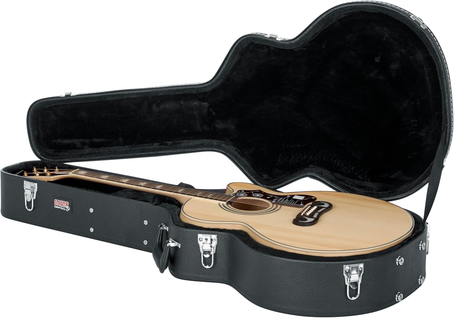 Gator Cases Deluxe Wood Case for Jumbo Acoustic Guitars (GW-JUMBO)