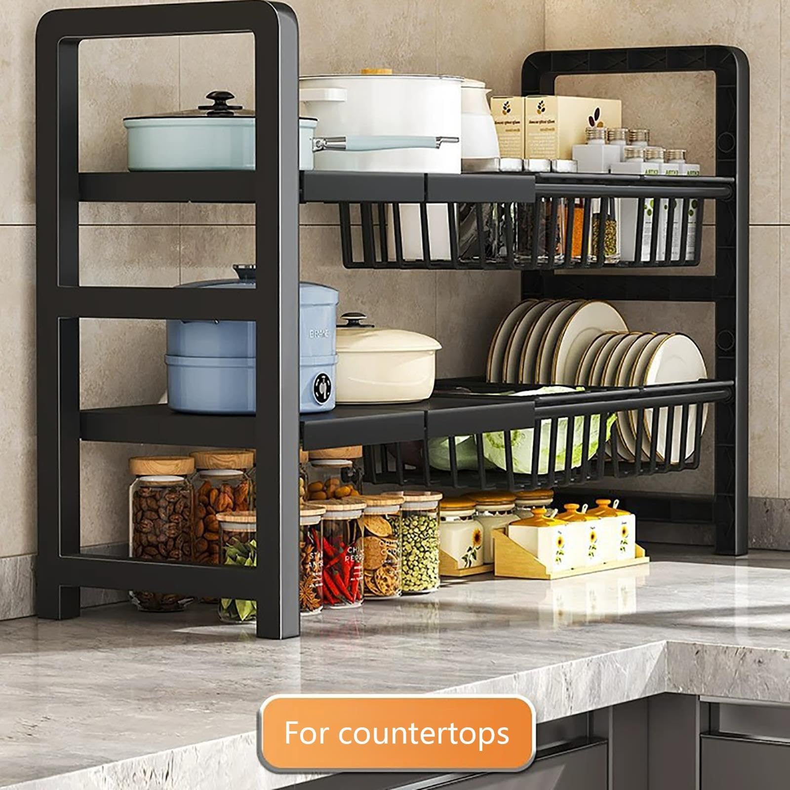 Under Sink Organizer Adjustable Rack for Kitchen Storage