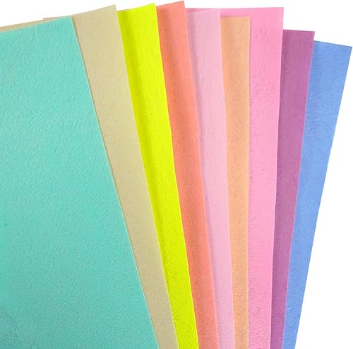 Miniatura 2 de levylisa 9 hojas de tela de fieltro de 36 x 8 pulgadas, cuadrados de fieltro para manualidades, hojas de fieltro no tejidas de 0.039 in de grosor