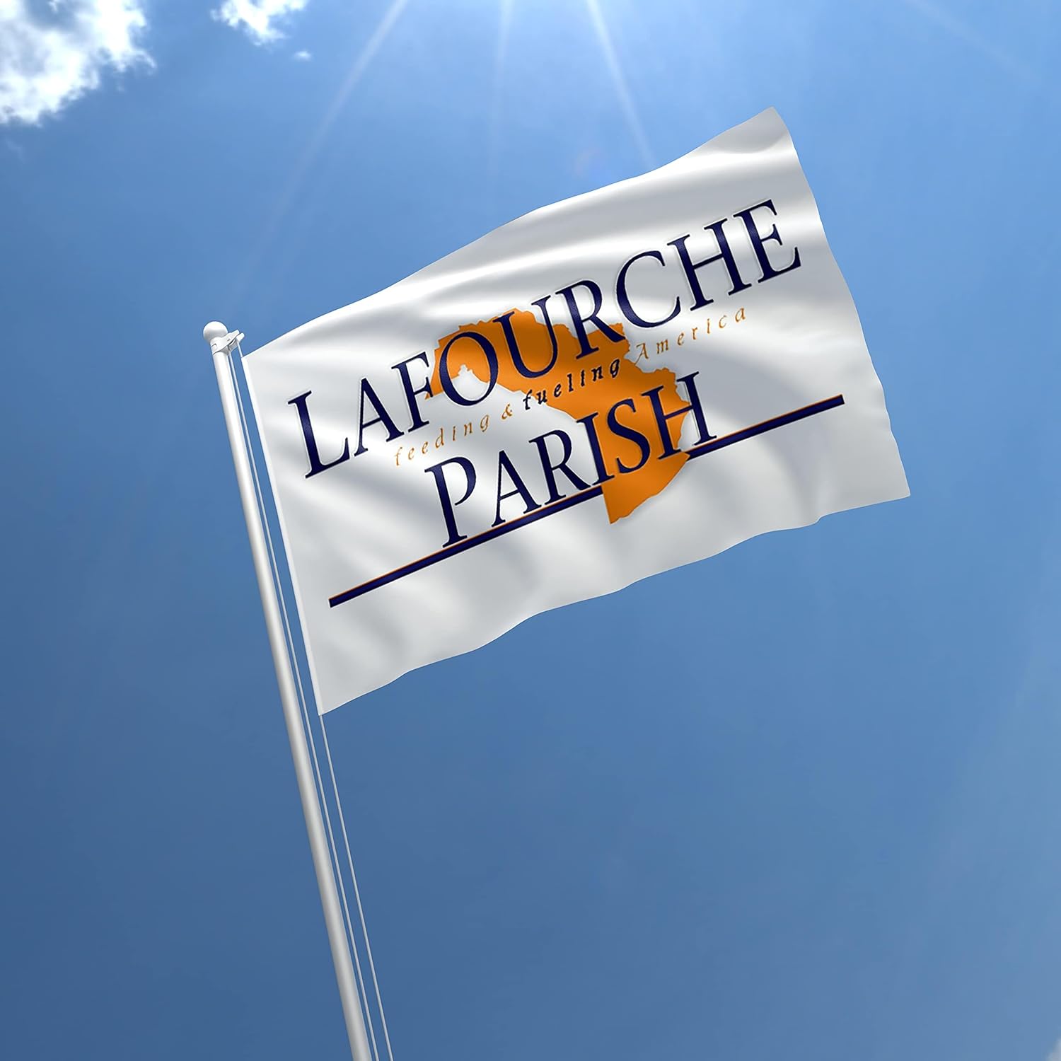 Lafourche Parish Louisiana Flag 3x5 ft – Retro State Pride Banner for Home, Office, Yard, or Events – Rare Louisiana Parish Heritage Display – Vivid Color, Double Stitched, & 150D Durable Polyester