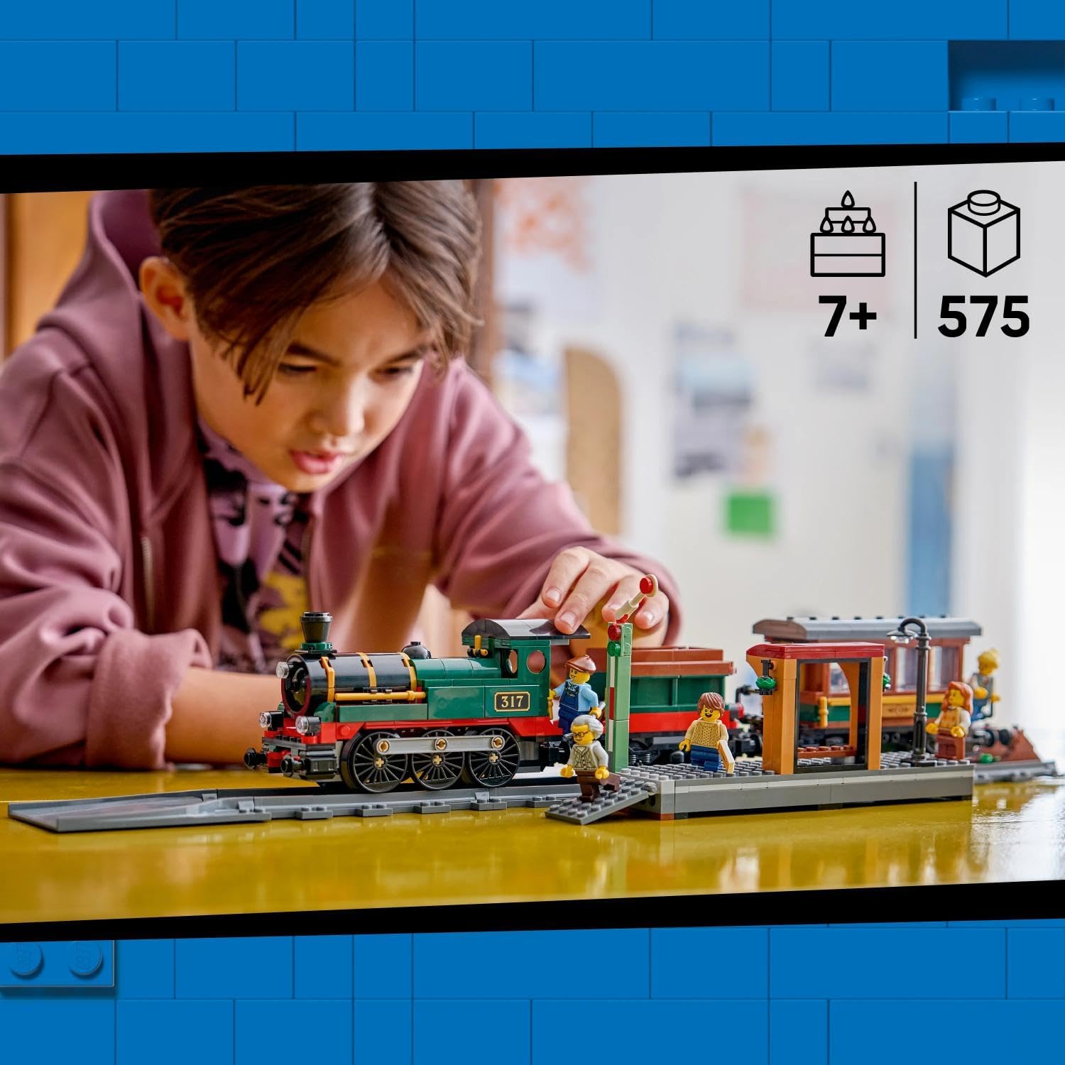 LEGO City 60511 Vintage Steam Locomotive Toy Birthday Present Blocks Boys Girls Children 7 8 9 Years Old Elementary School Train Vehicle Figure Goods image 3