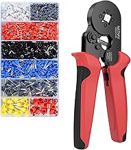 NATNAV Pinza Crimpatrice Capicorda, con 1300 Capicorda Elettrici a Crimpare - Pinza Capicorda e Puntalini Elettrici a Crimpare Gamma 0,25-10mm² per Auto e Installazioni