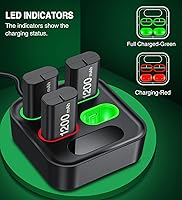 Vista 6 de Cargador para Xbox One de batería recargable estación de carga para Xbox One Controller Battery Pack accesorios Xbox One con batería Xbox de 4 x