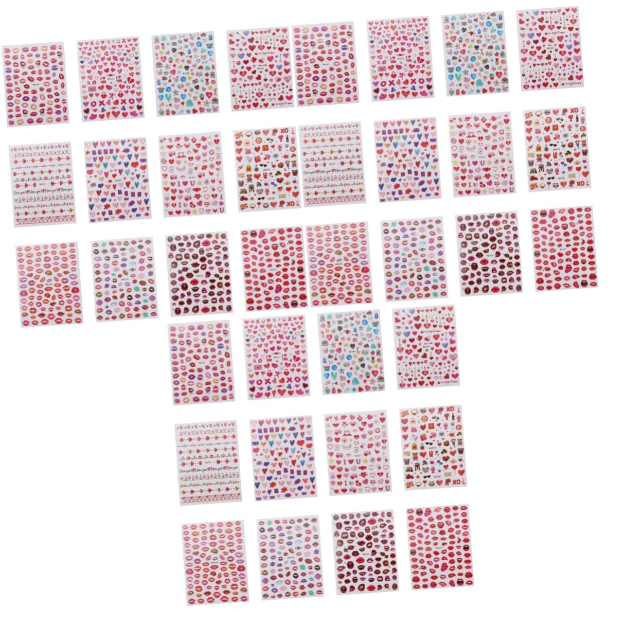 Autocollants cœurs Saint-Valentin Healvian pour manucure festive de stickers nail art