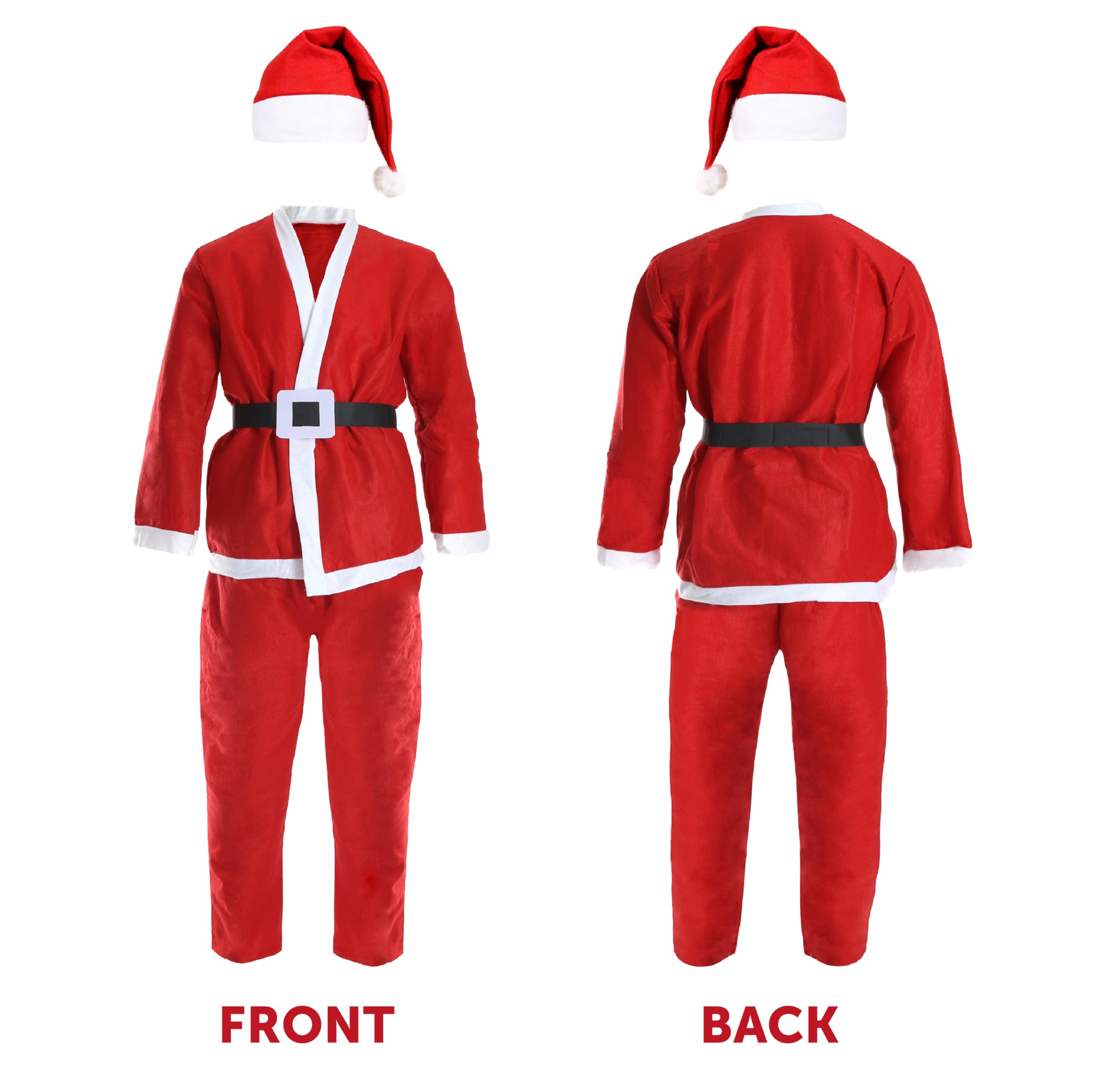 I LOVE FANCY DRESS LTD Reindeer Boże Narodzenie koszt - czerwony nosed reindeer zrób mi koszt z pluszowymi podrobionymi nogami (jeden rozmiar) + czerwony kosz Świętego Mikołaja z pasującą czapką (rozmiar: XL duży)