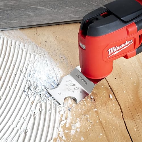 Miniatura 4 de Norske Herramientas NOTP237 Oscilante Multi Herramienta Accesorio Cuchilla Universal Ajuste 3 en 1 Rígido Rascador y Cuchillos