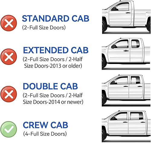 Miniatura 2 de CMVT Auto Viseras de ventana para Chevy Silverado 07-14 y GMC Sierra 15002500 HD 3500 HD, deflector de sombra de ventilación, color humo oscuro