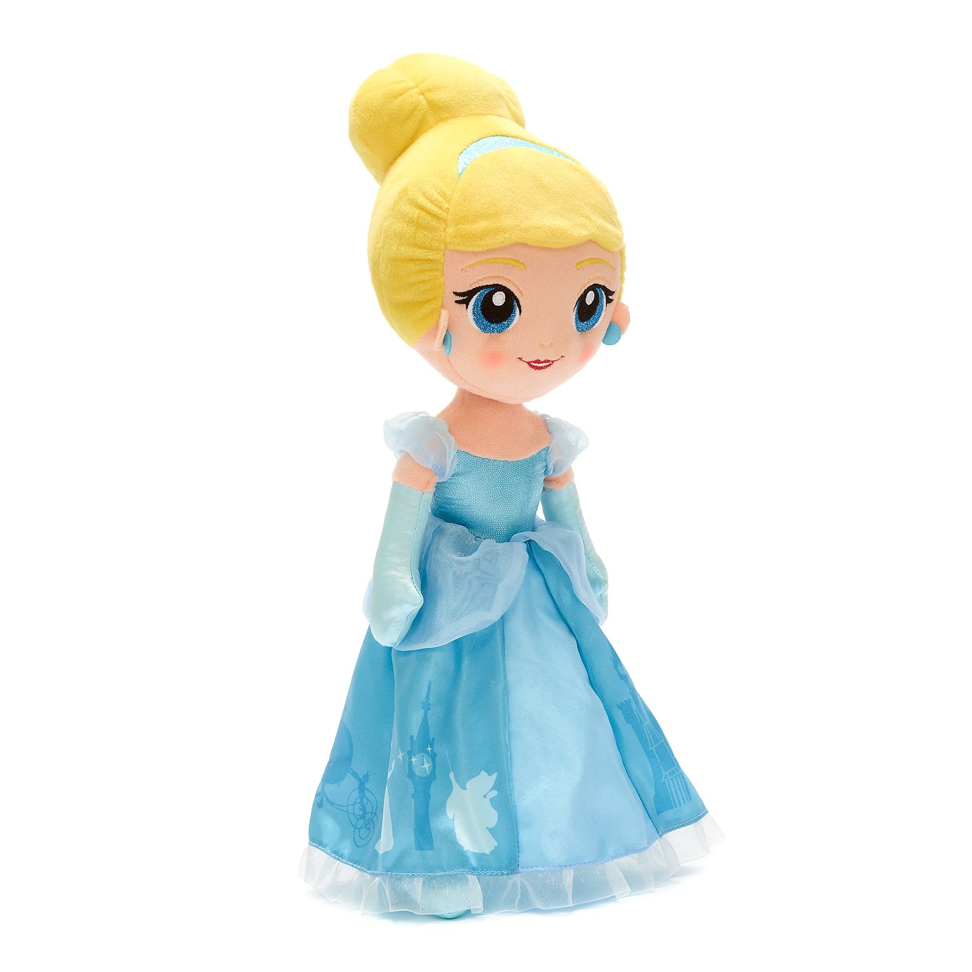 Disney Store bambola ufficiale di peluche per bambini Cenerentola, 37 cm, personaggio classico in peluche in abito iconico, dettagli ricamati e finitura morbida al tatto