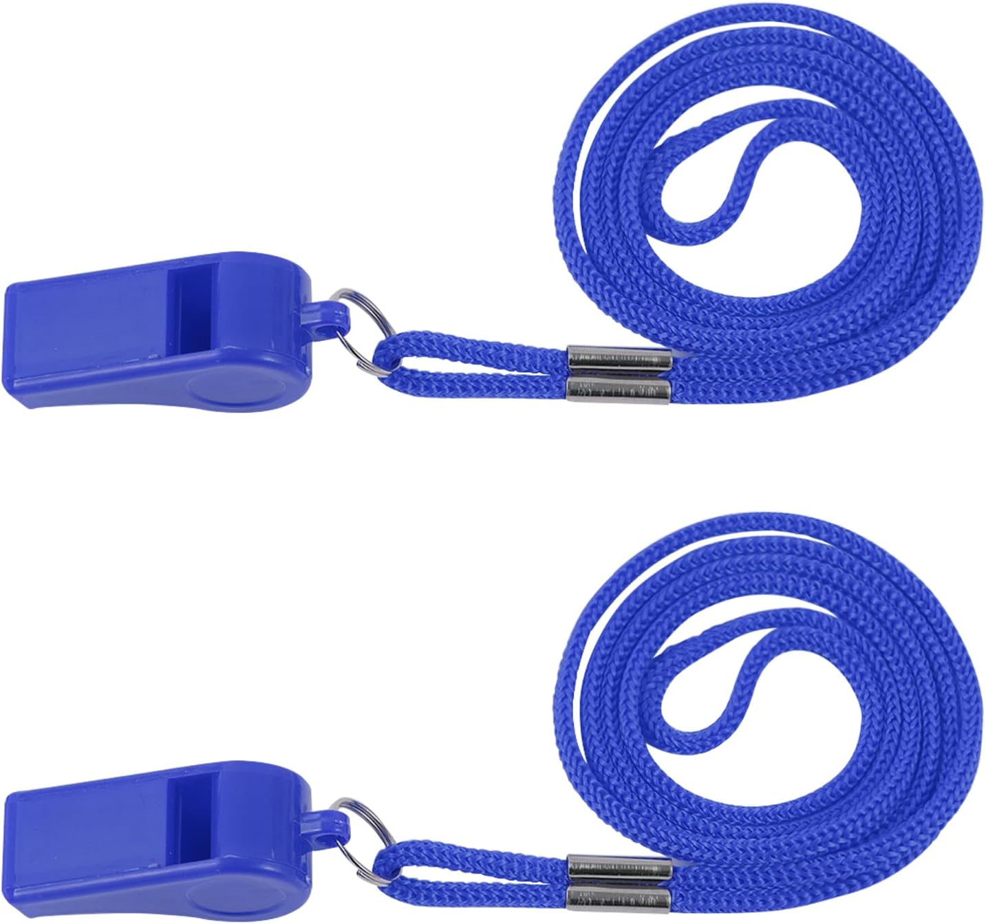 Plume'CHJ Pink Sports Referee Whistles with Lanyard, 2 Pack Loud ABS Plastic Coach Whistle for Sports, Teachers, Lifeguard and Emergency