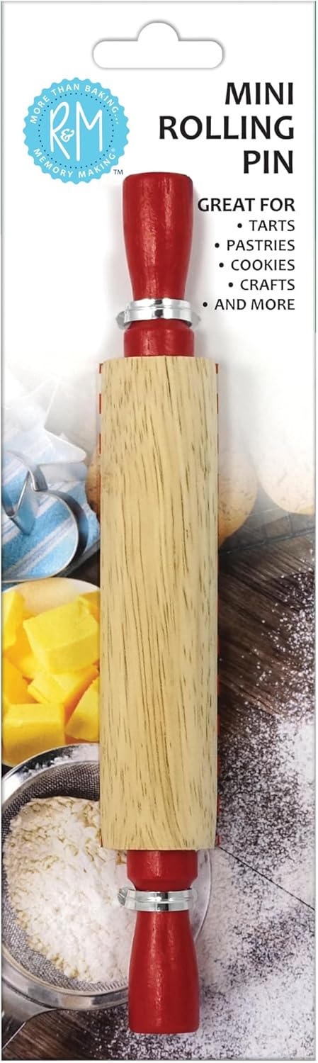 R & M International Mini Rolling Pin, Carded, One Size, Brown