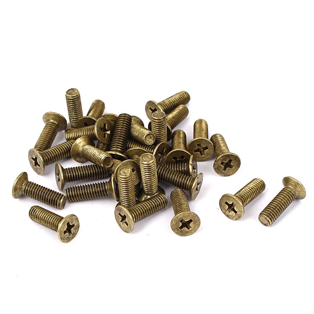 Uxcell Brass Sourcingmap M5 X 16Mm Metric Phillips Head Countersunk Screws Gb819 30 Pcs