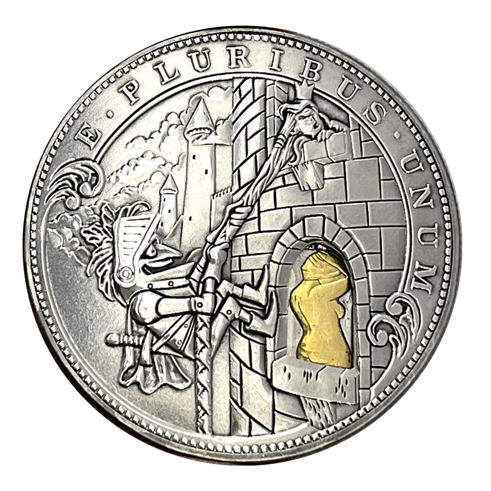 Mecanismo movible de monedas romanas Booteen Amazing Art 'Peeper' Hobo Nickel Morgan Dollar Magic Coleccionable Regalo creativo hecho a mano conmemorativo