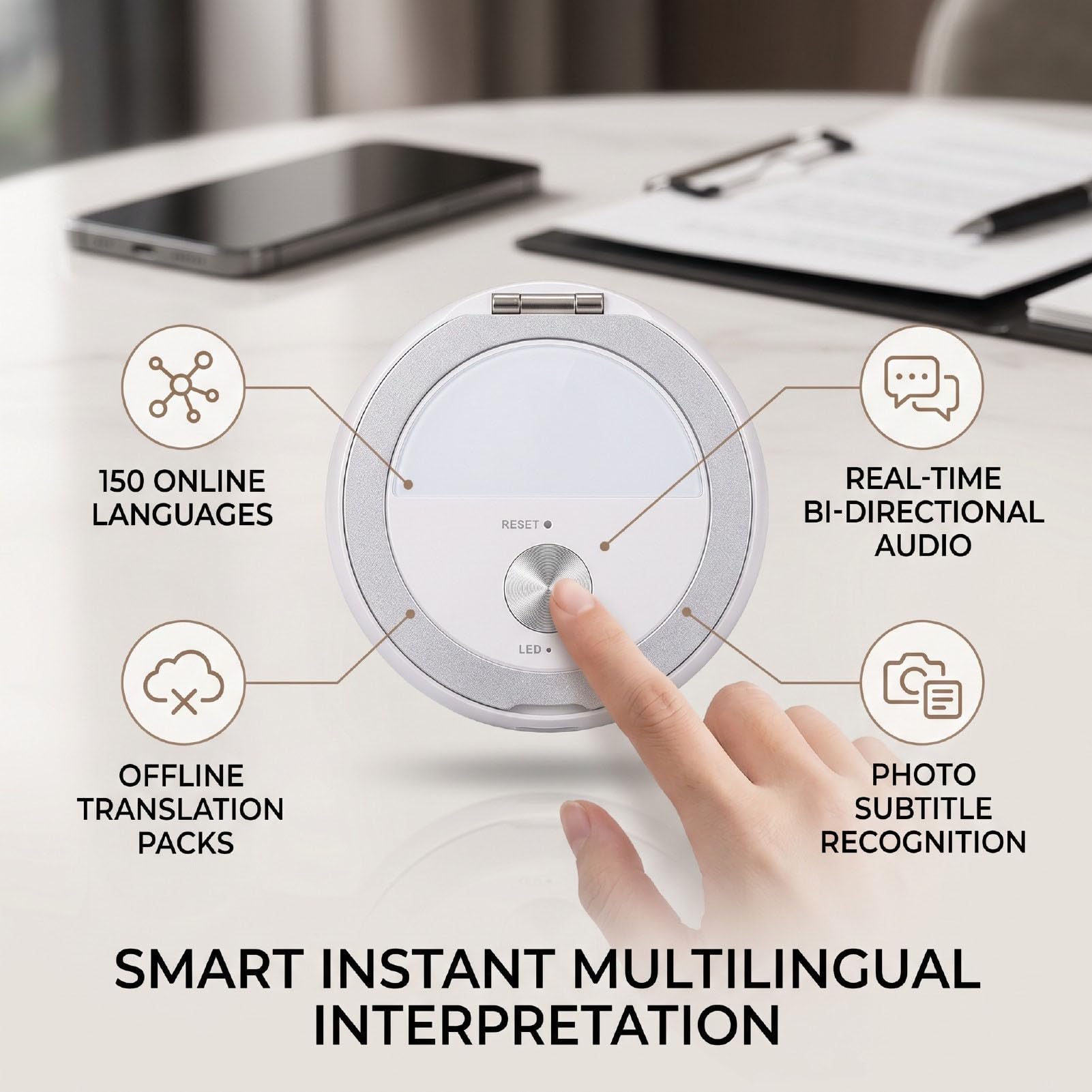 Appareil de Traduction de Langue AI, Traducteur Portable