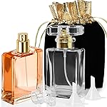 Luxsego Perfume Bottle Atomizer 30ML Refillable Fine Mist Spray Bottles, Empty Glass Essential Oil Container for Travel, Handbag or Date, With Storage Bag & Funnels(Classic Fashion)