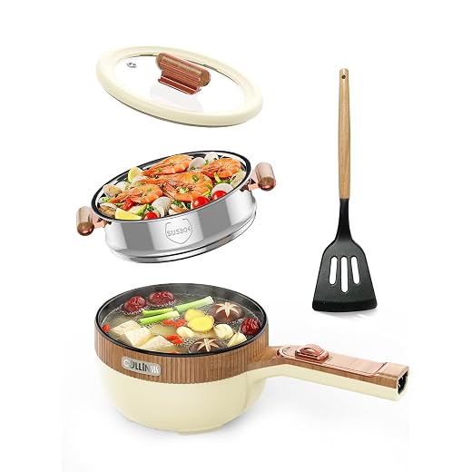 Electric Hot Pot 1.5L Mini Portable Electric Pot Dual Power