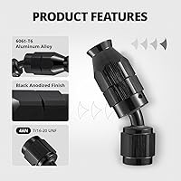 Vista 149 de EVIL ENERGY 6AN PTFE Manguera de extremo recto en color negro para manguera PTFE únicamente