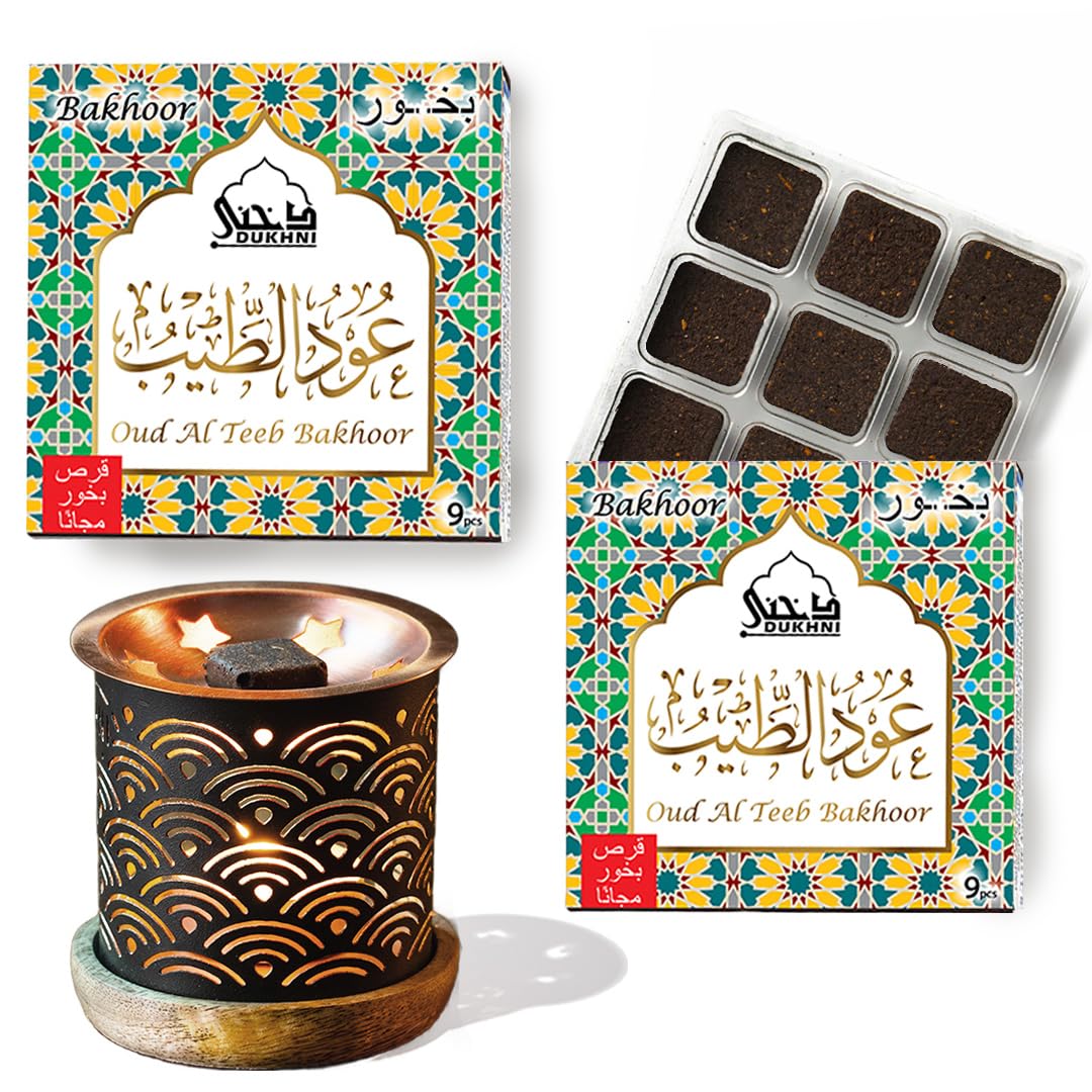 Dukhni Oud Al Teeb Bakhoor Set By | 2 X 9Pcs Sweet Fruity Agarwood Incense