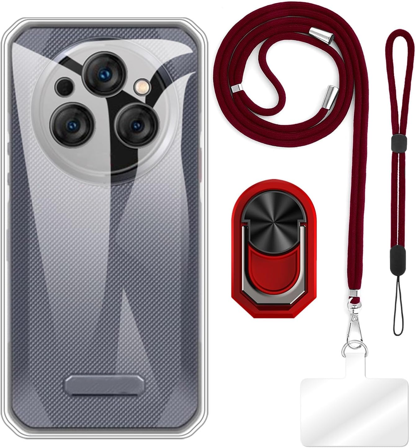Case Accessory Bundle for Oukitel WP55 Pro 5G - Clear+Blue