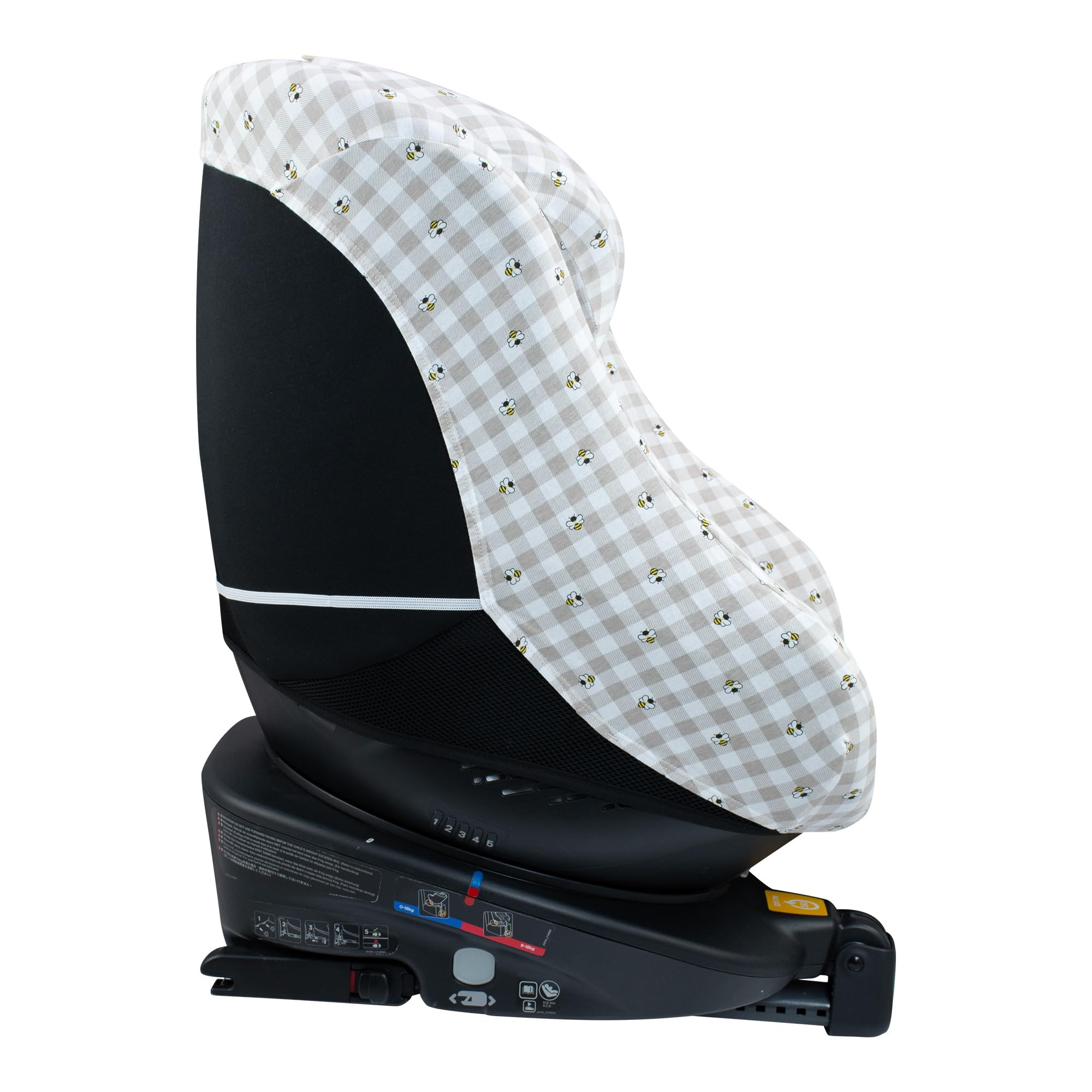 JYOKO Kids Funda de algodón Compatible con Joie Spin 360 y Nuna Rebl (Picnic Vichy)