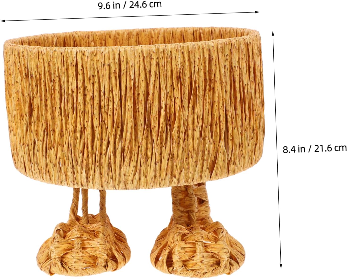 Breads Basket Fruit Basket Multi-function Imitation Rattan Serving Holder for Sturdy Woven Storage for Fruits Snacks and Bread Decorative Tabletop Organizer