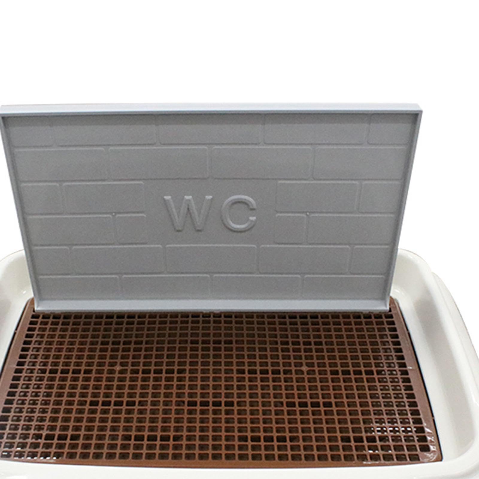 Tapis d'apprentissage de La Propreté pour Chiens, Tapis de Propreté pour Chien, Couvercle de Litière pour Chien, Grille en Filet Réutilisable, Café