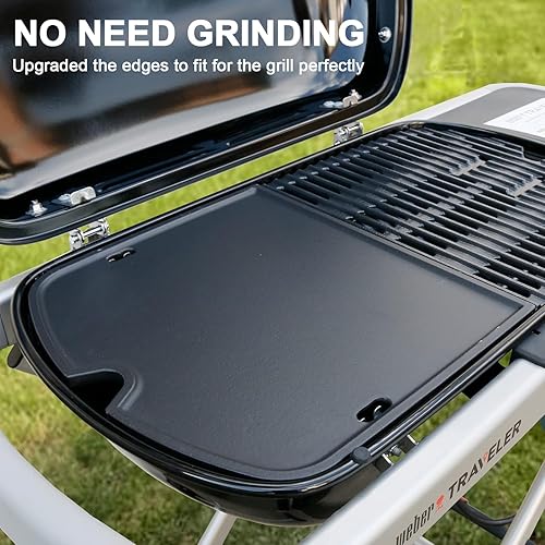 Miniatura 2 de Hisencn Parrilla de hierro fundido para Weber Traveler parrilla de gas portátil, parrilla de cocina para Weber Traveler 9010001, pieza de repuesto