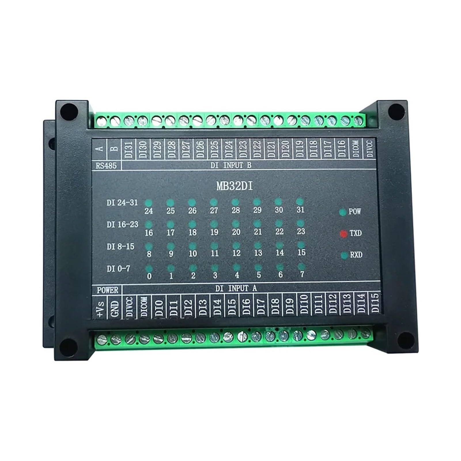 JJKKOZVQF 32-channel switch input isolation acquisition module RS485 communication(Passive input)