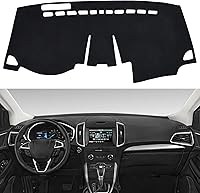 Vista 19 de SPEEDWOW Tapete para cubierta de tablero de instrumentos compatible con Ford F150 1997-2003 sin sensor climático/sensor de luz