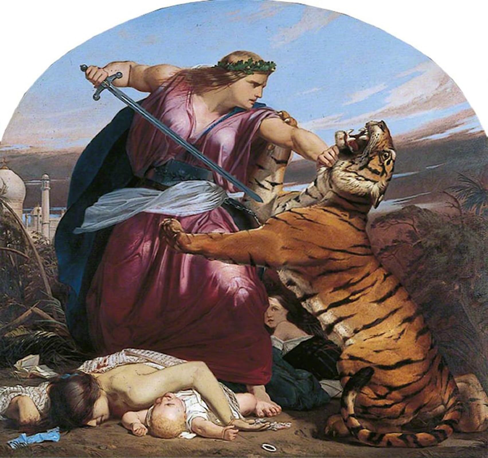 Artxlxxbn No Frame Famous Art Print Poster Vintage Wall Art Retribution By Edward Armitage Canvas Art Poster For Home Decor 60X90cm
