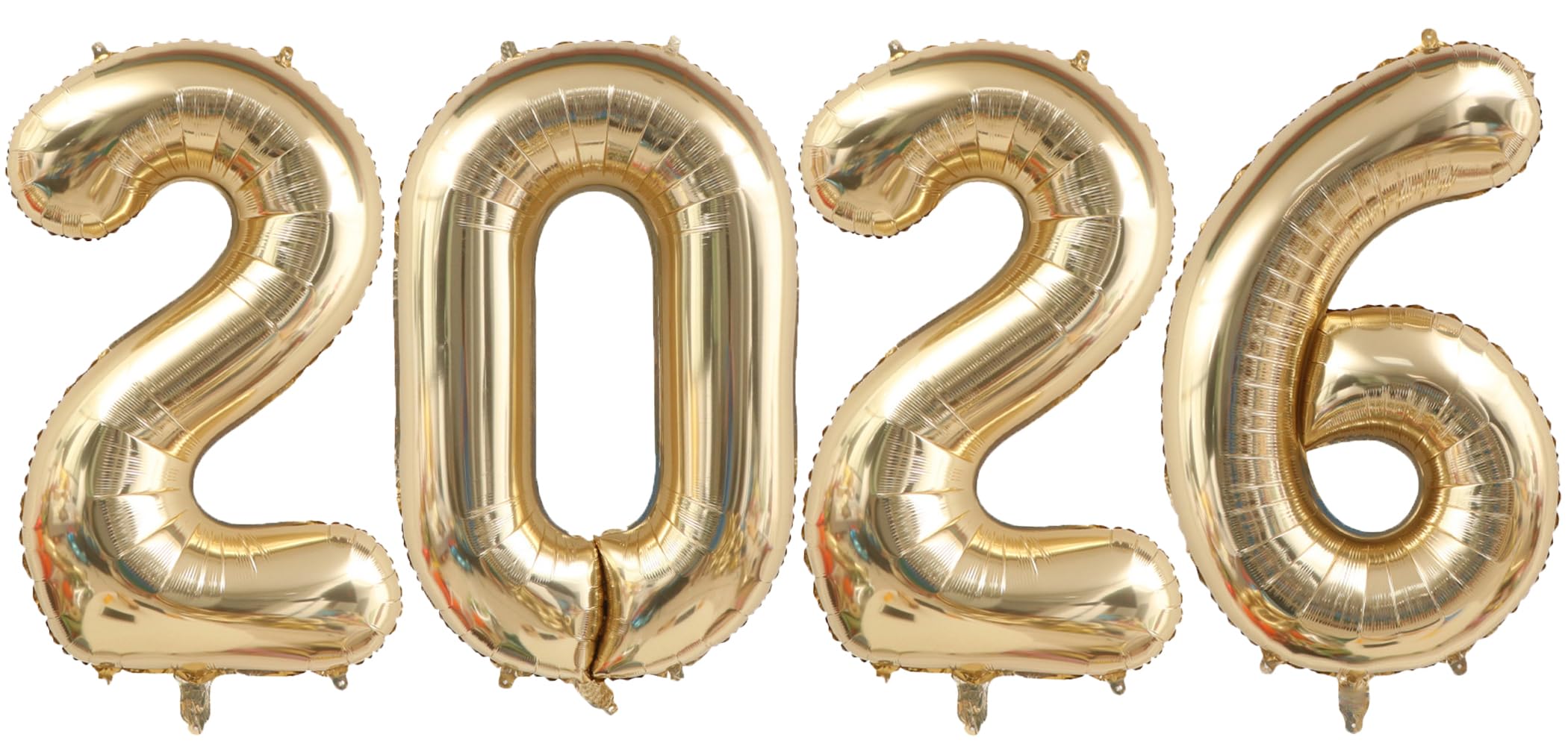 Light Gold 2026 Graduation Foil Balloons 40 Inch Champagne Gold 2026 Number | Helium Balloon Class of 2026 Graduation Party Decor Supplies