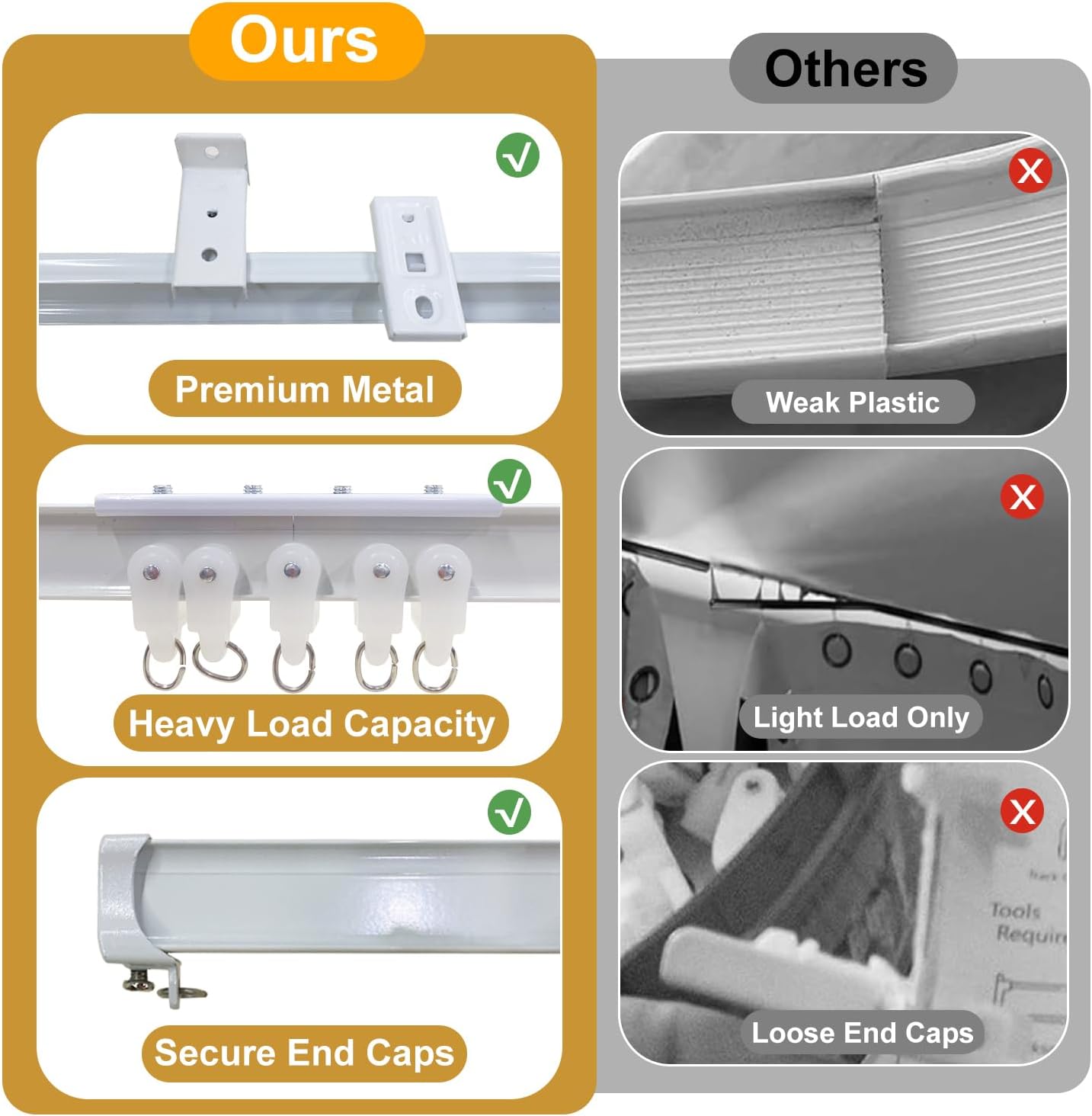 Ceiling Curtain Track, Heavy Duty Flexible Curtain Tracks Rods System, Aluminum Bendable Wall/Ceiling Mount Curtain Rail, Ceiling Track Gliders Set for Bay Windows, Room Dividers - 11.8FT(3.6M)
