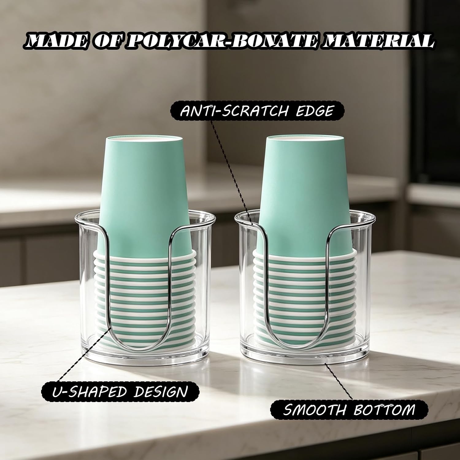 2Pcs Bathroom Cup Holder, Bathroom Cup Dispenser 3 oz