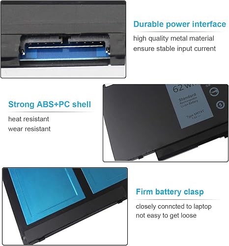 Miniatura 3 de Emanjor 5470 5570 62Wh Tipo 6MT4T 7.6V Reemplazo de batería para Dell Latitude E5570 E5470 E5270 Precision 3510 7V69Y TXF9M 79VRK 07V69Y 079VRK