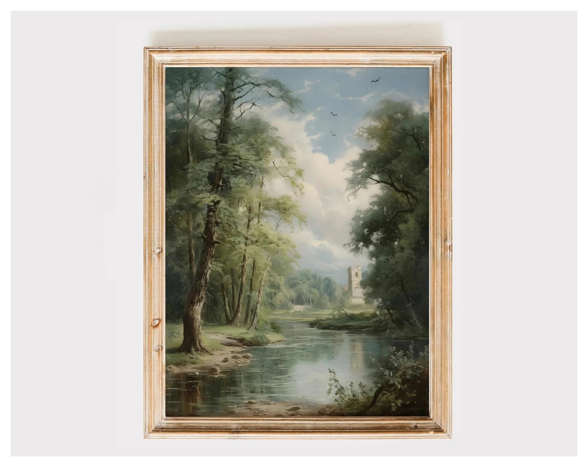 Tableau déco nature 1 pièces vintage pour masquer un mur vide avec charme