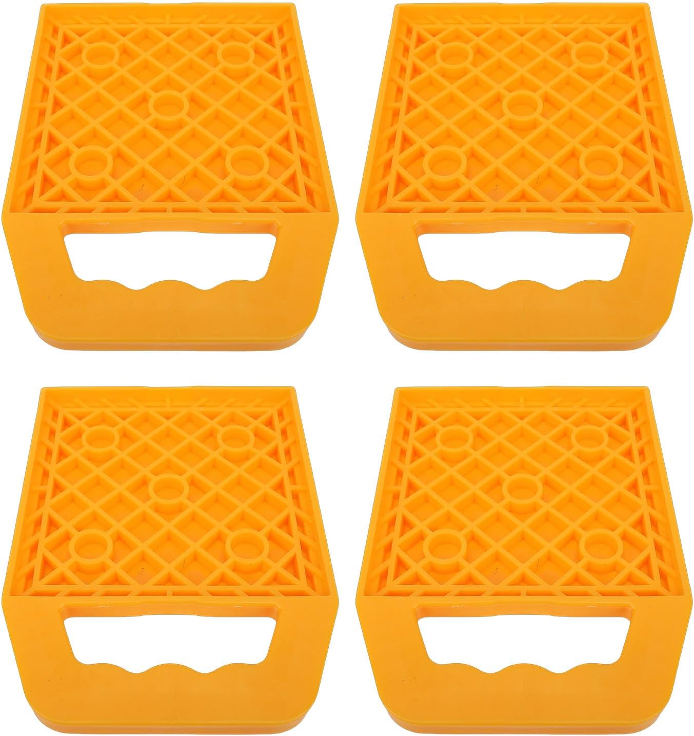 Aramox RV Leveling Blocks, Stabilizing Pads with Interlocking Design for RVs, Trailers, and Camping Vehicles on Uneven Terrain