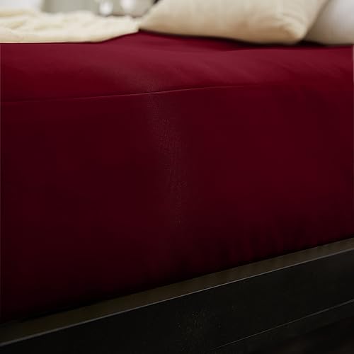 Miniatura 7 de Poly Solid - Colchón de futón completo, 8 pulgadas, color borgoña