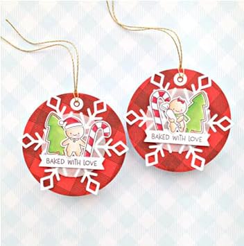 Nesting Circle Metal Die Cuts,Merry Christams Circle Round Border Cutting Dies Cut Stencils DIY Scrapbooking Decorative Embossing Paper Scrapbooking Card Making