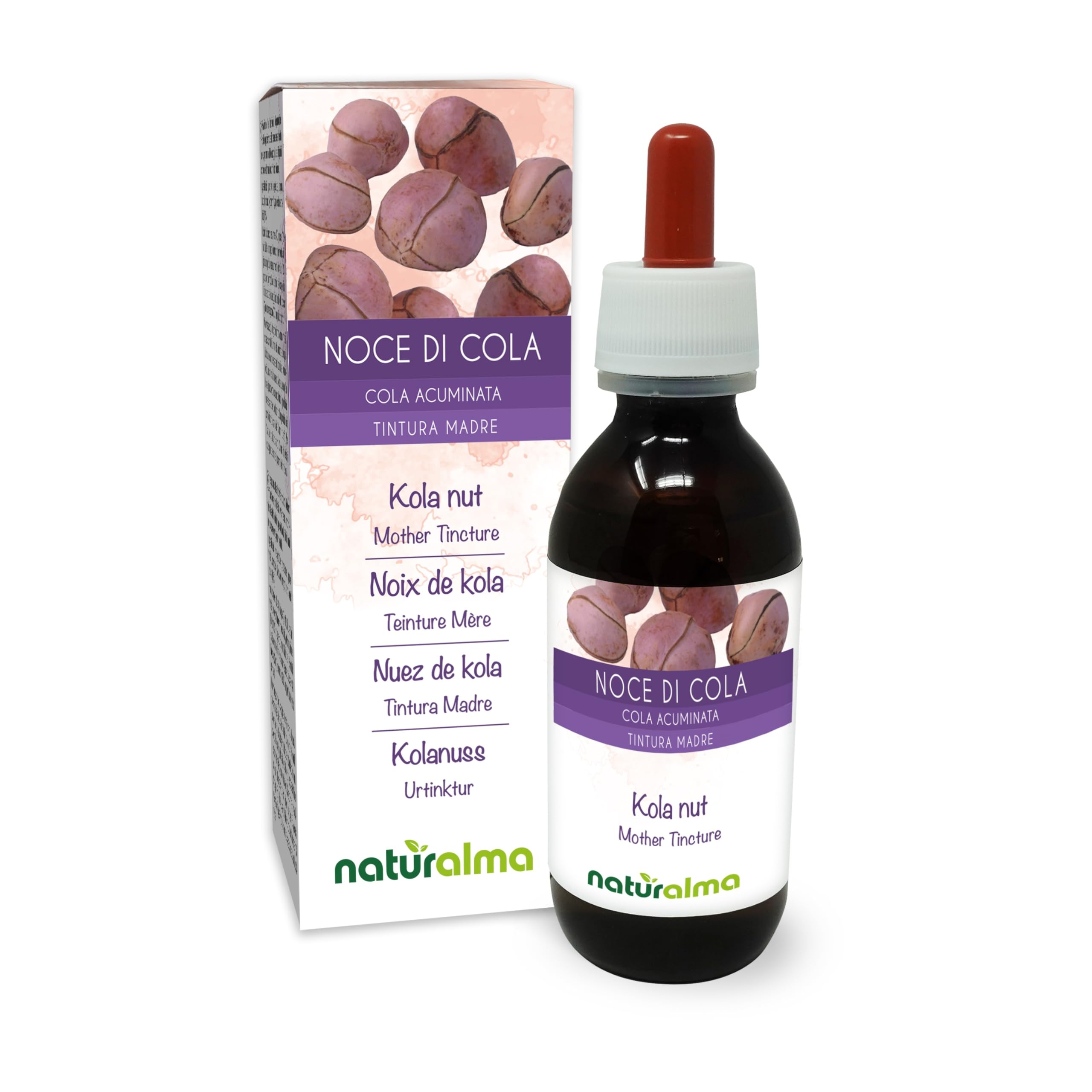 Noce di Cola (Cola acuminata) semi Tintura Madre analcoolica Naturalma - Estratto liquido gocce 120 ml - Integratore alimentare - Vegano