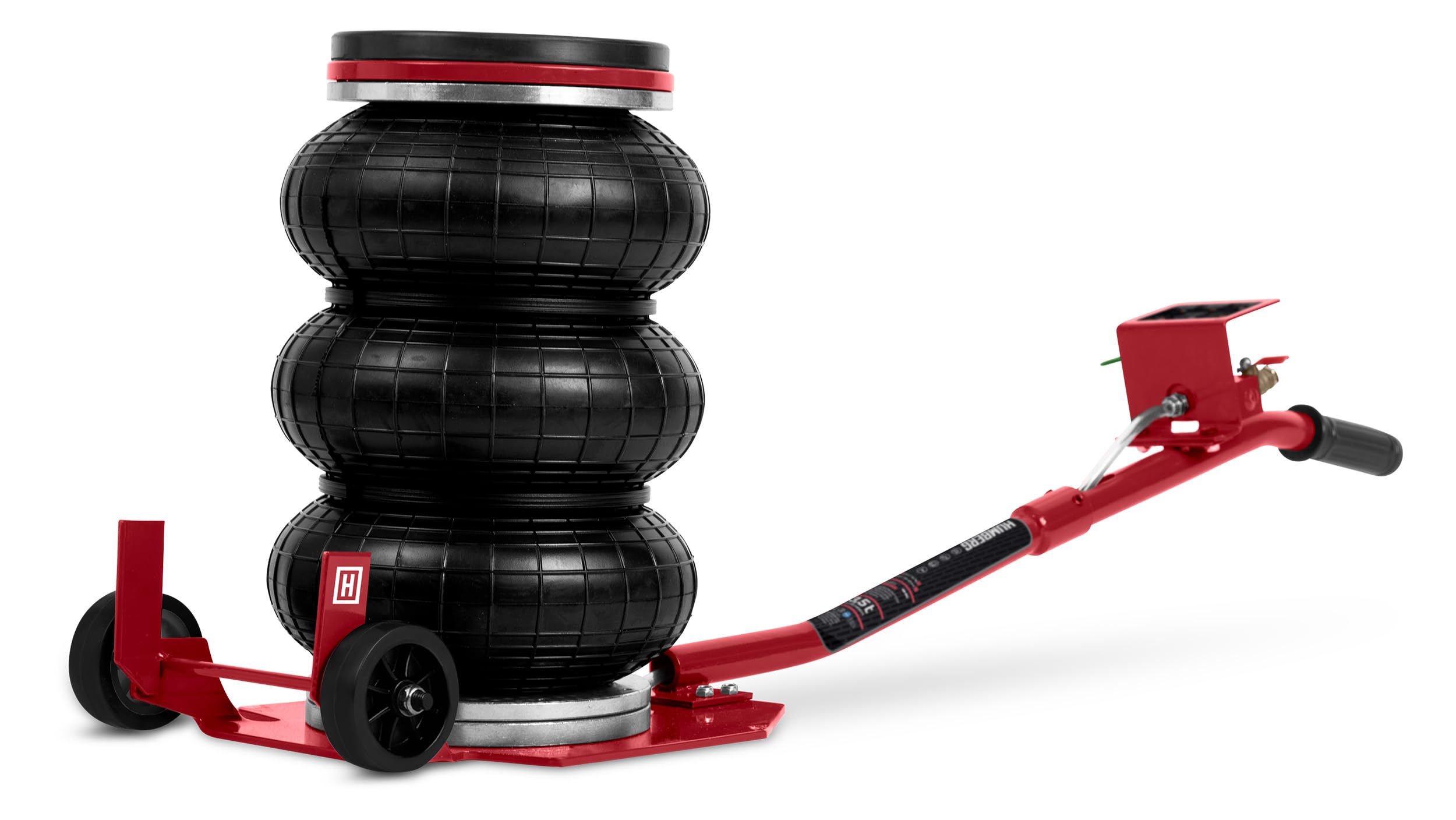 Humberg Wagenheber Auto Heber - Pneumatischer Heber Ballon-Typ - Für PKW SUV und Transporter - Tragkraft 3,5 t - Hubhöhe 150-400 mm