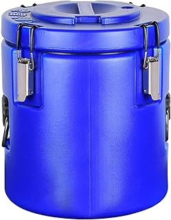 16-60L Comercial Aislado Barril De Arroz Refrigerado Cubo De Transporte Con Escape De Un Botón Portador De Bebidas Frías Envase Helado Dispensador De Bebidas (3 Colores),Azul,16L