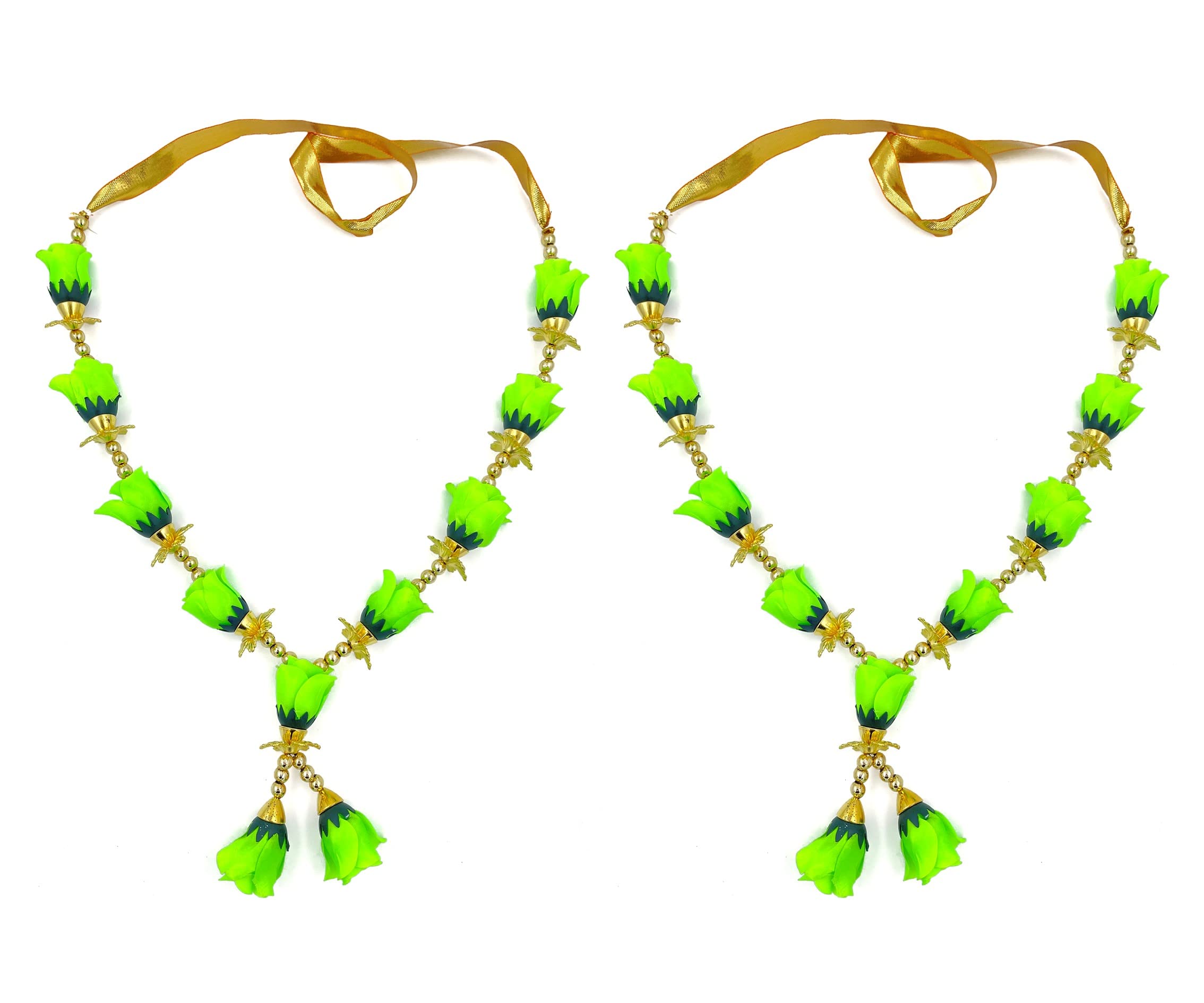 Bhakti Lehar (Size: 12 Inch) Artificial Green Rose Flower Garland Mala for Photo Frame and God Idols | Hand-Made Gulab Moti Mala Haar (Pack of 2) (Green) (B09WW1C42M) Amazon Price History, Amazon Price Tracker