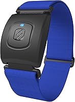 Vista 8 de Scosche Rhythm+ Brazalete monitor de frecuencia cardíaca, brazalete óptico con radio de banda dual ANT+ y Bluetooth Smart, Negro