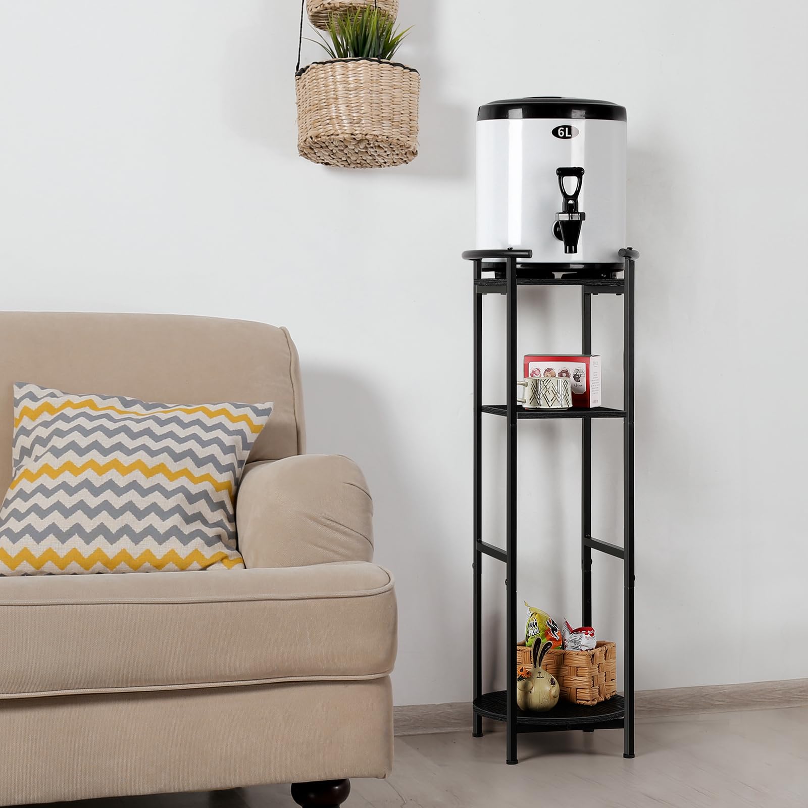 3 Tier Water Bottle Stand For 5 Gallon Bottles Rustic Brown 3-Tier ...