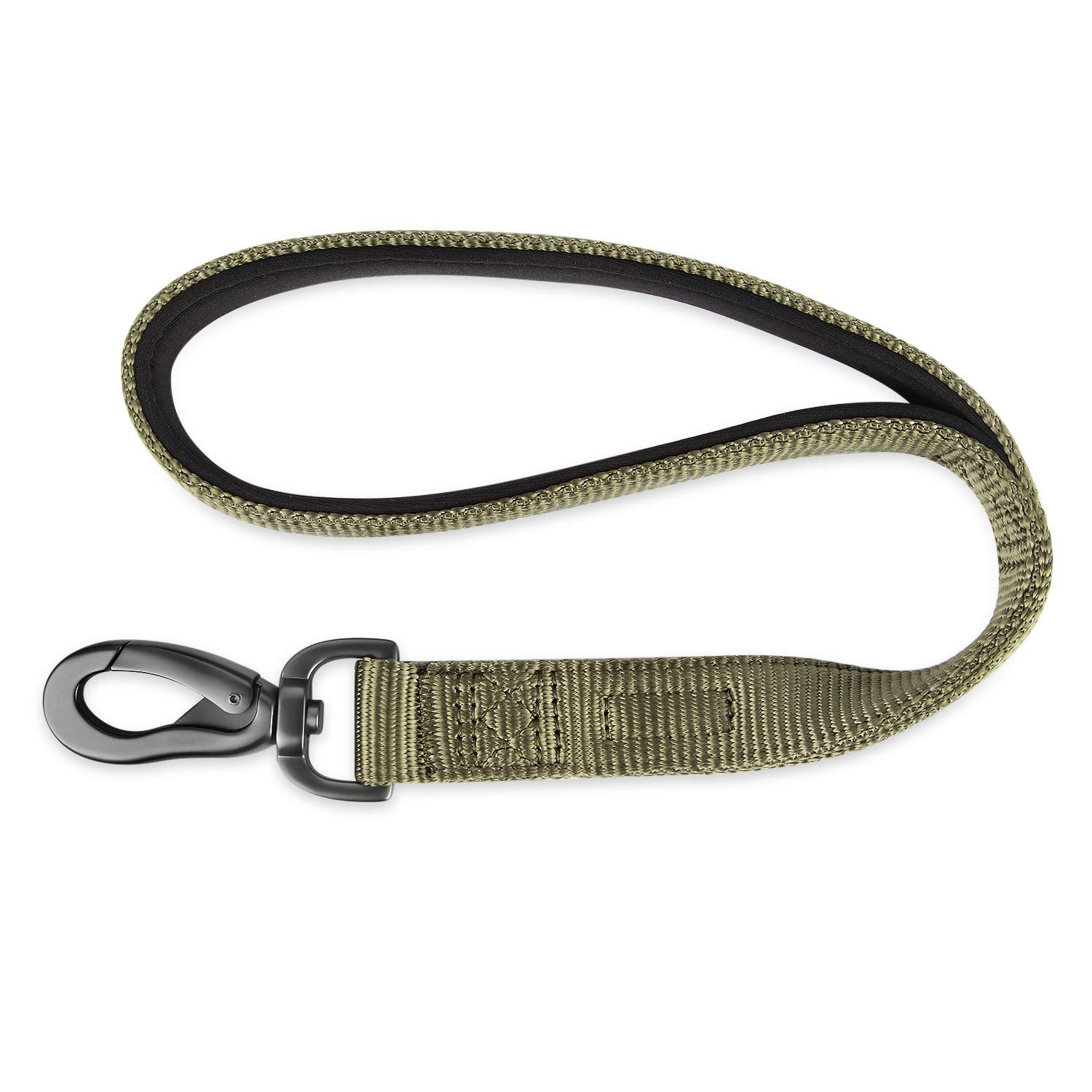 Correa Corta De Cuero Para Perro | 11.8 Pulgadas | Para Perros Medianos Y Grandes | Con Mosquetón De Seguridad