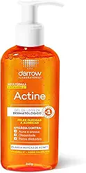 Darrow Actine Gel de Limpeza Dermatológico Facial com Ácido Salicílico, Vitamina C e Lactato de Mentila, Redução de 86% da Acne e -90% Oleosidade Imediatamente, 140g
