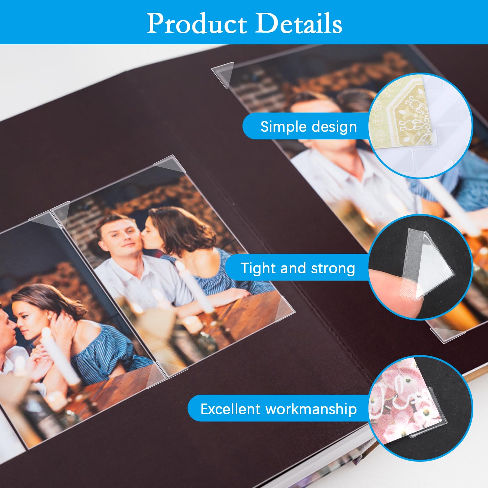 1020 Angoli Adesivi Per Foto - Trasparenti, Autoadesivi - Per Album E Scrapbooking - Foto 10