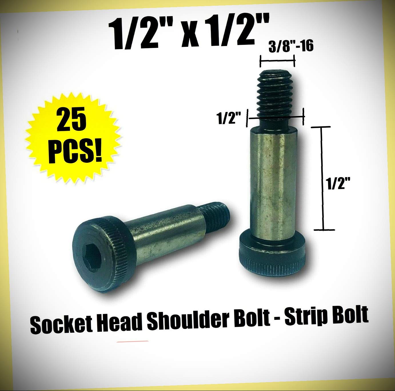 Package of 25 (pcs) 1/2" x 1/2" Stripper Shoulder Socket Head Cap Screw