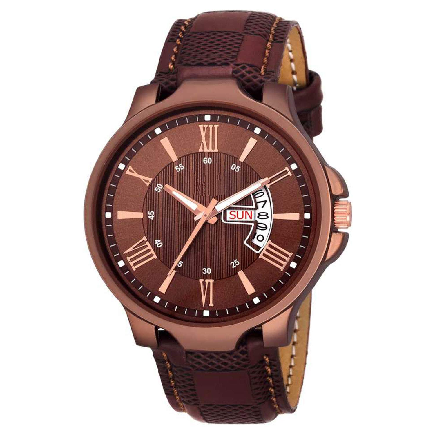The Shopoholic Analog Day & Date Functioning Brown Dial Watch for Men/Boys-(EG-M-064) (B07MV9L4FC) Amazon Price History, Amazon Price Tracker